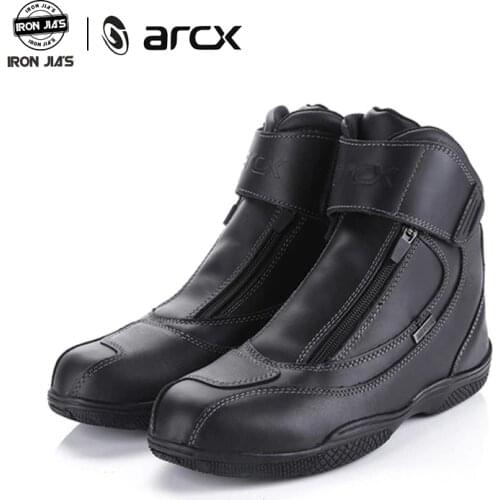ARCX Motorcycle Crow Leather Boots Motorbike Touring Riding Fashion Design Shoes Waterproof Rider Riding Protective Boots