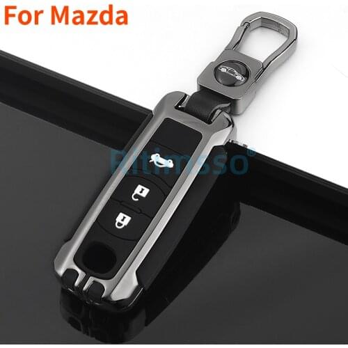 Alloy Car Remote Key Case Cover For Mazda 2 3 6 Atenza Axela Demio CX-5 CX5 CX-3 CX7 CX-9 2015 2016 2017 2018 2019 Accessories