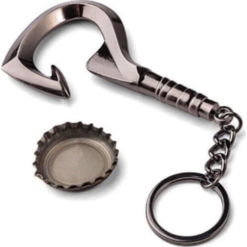 Large style Game Dota 2 Keychain as bottle opener Pudges Meat Hook Weapon Model porte clef Key ring Pendant jewelry For Men