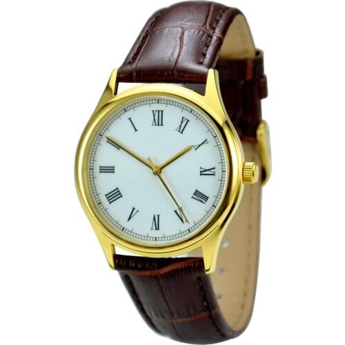 Backwards Watch Roman Gold Case Men Watch Women Watch Free shipping worldwide Welcome Wholesale