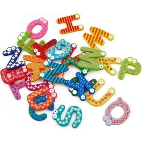 Mini Magnetic 26 English Letters Fridge Sticker Refrigerator Sticker Decor For Baby Kids Education Toy Early ducation