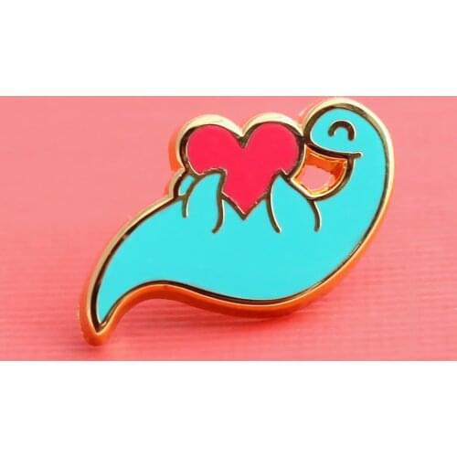 Cute Plesiosaur Hard Enamel Pin Cartoons Animal Dinosaur Lovers Brooch Funny Nessie Medal Fashion Lapel Backpack Pins Jewelry