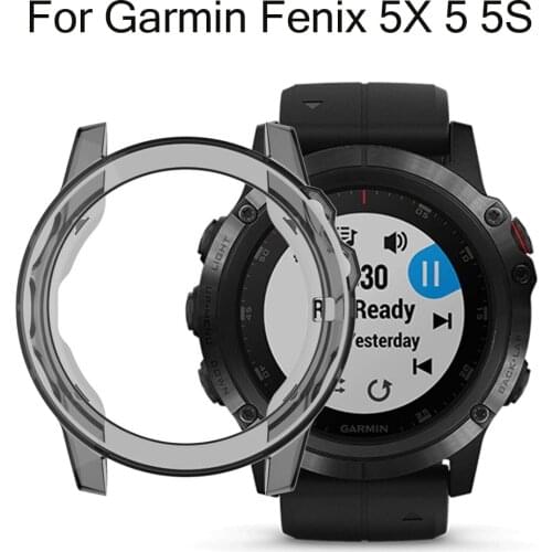 Soft Ultra-Slim Crystal Clear TPU Protector Case Cover For Garmin Fenix 5 5S 5X GPS Smart watch accessories Fenix5X Shell Cases