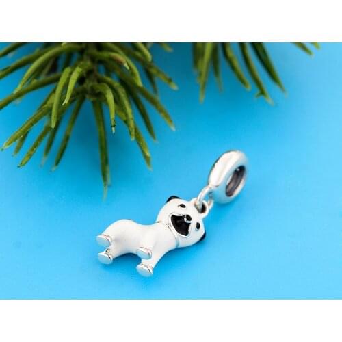 2021 New Berloque 925 Sterling Silver Shinning Pet Dog Dangle Beads Charms Fit Original Pandora Bracelet For Jewelry Making