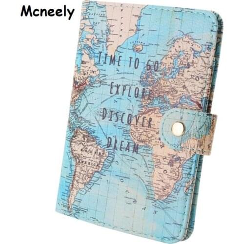 Hot Popular Style Passport Covers Travel Credit Card Holder Leather Girls Cartoon ID Card Bag Men Business Passport Holder Hot