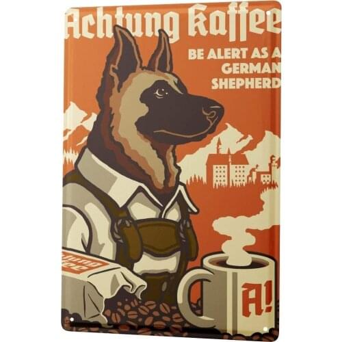 SINCE 2004 Tin Sign Metal Plate Decorative Sign Home Decor Plaques Ravtive Vet Practice German Shepherd