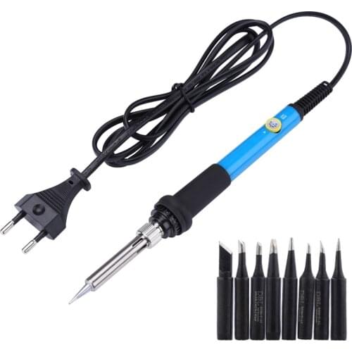 220V 60W Electric Soldering Iron Soldeerbout Fer a Souder Adjustable Temperature Welding Rework Repair Tools With Solder Tips