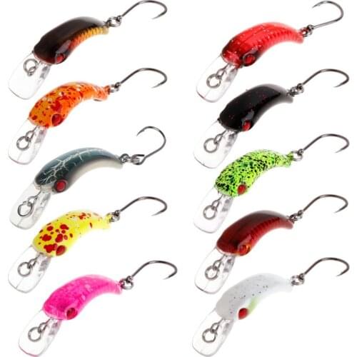 New Fishing Bait Mini Minnow 3.7cm 1.5g Artificial Hard Lure Sharp Hook Crankbait Wobbler Tackle Trout Freshwater Accessories