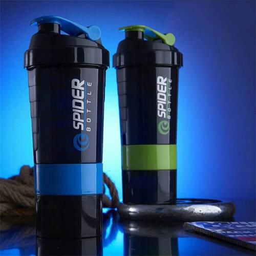 Protein Powder Shake Bottle Fitness Gym Drinking Bottle Multi-color Plastic Water Mixing Bottle Herbalife Shaker Water Bottle