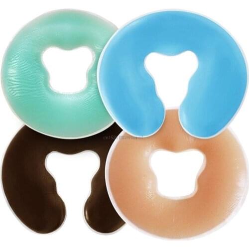 New U Shape Health Care Silicon Spa Pillow Spa Gel Pad Face Rest Body Back Massage Overlay Silicone Face Pillow Cradle Cushion