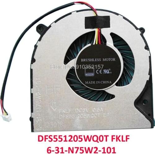 CPU FAN For CLEVO N750WU N850EK1 N855EK1 N857EK1 DFS551205WQ0T FKLF 6-31-N75W2-101 N751WL N770WL N850EJ1 N855EJ1 N857EJ1 N870EJ1