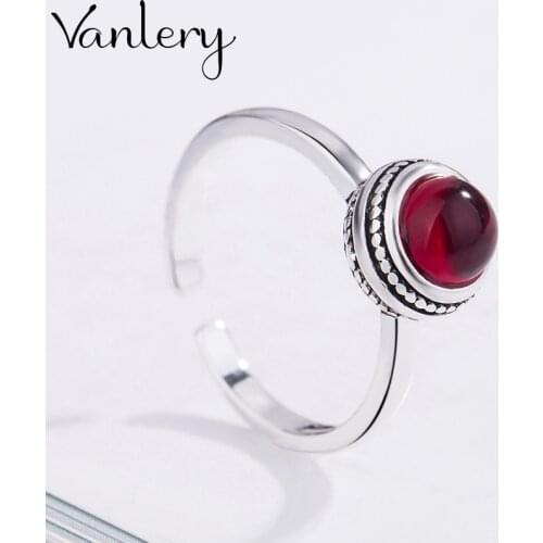 Personality Exaggerated Gothic Red Crystal Rings For Women Charm Engagement Jewelry Girls Open Finger Knuckle Rings