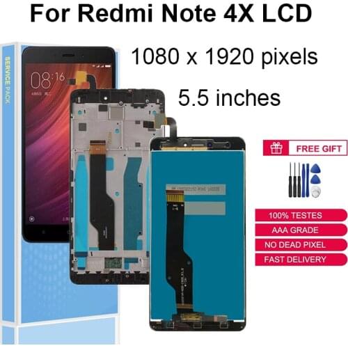 For Xiaomi Redmi Note 4X Xiomi Note4X LCD Screen Digitizer Assembly Smartphone Display Touch Replacement Repair Parts With tools