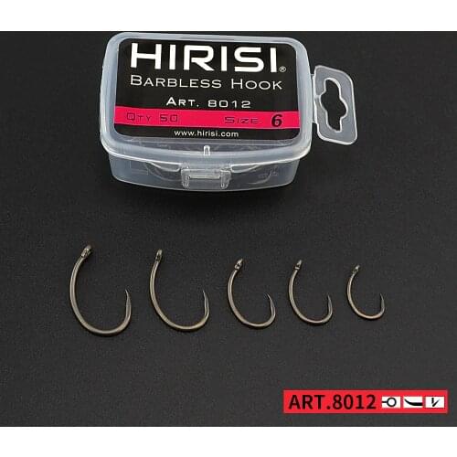 100pcs Coating High Carbon Stainless Steel Barbless Hooks 8012 Fishing Hook Fishing Tool Accessories