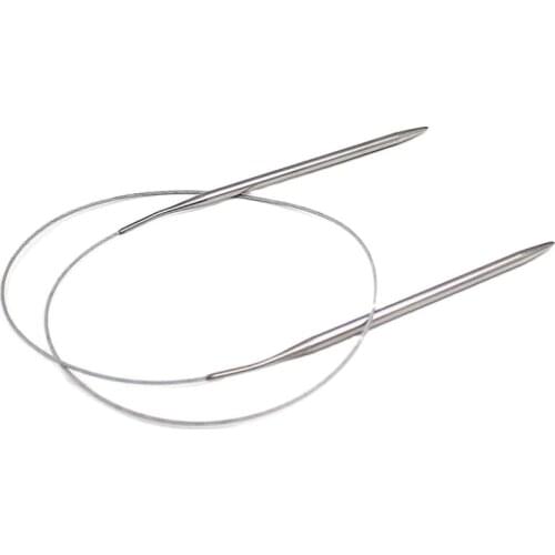 43/60/120cm Loop Crochet Hooks Stainless Steel Circular Knitting Needles for Sweater Sewing Needle For Hand DIY Needlework Tool