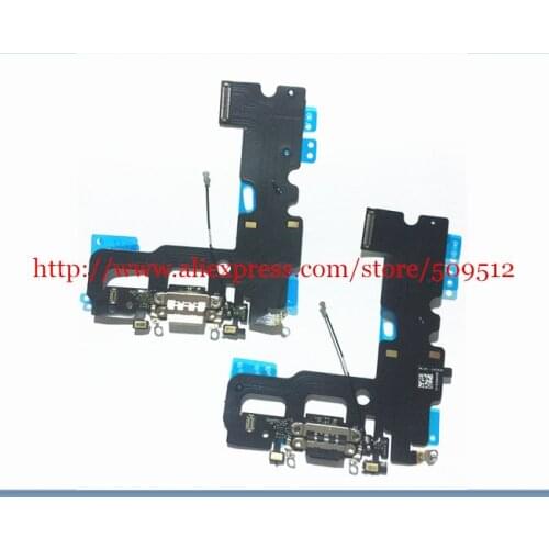 5pcs High quality For iPhone 7 4.7" 7 plus 5.5" USB Charging Charger Port Dock Connector Flex Cable Audio Microphone fast ship