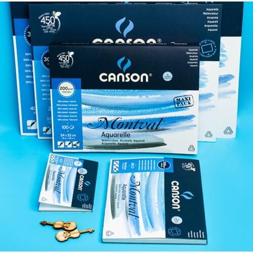CANSON Montval Aquarelle Watercolor Book/Pad/Paper 185/300g/m² Hand Painted Book 12/20 Sheets Watercolor Paper Artist Supplies