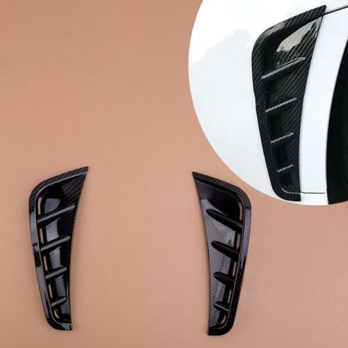 1 Pair Black Car Front Bumper Side Spoiler Splitter Canard Air Vent Cover Trim Fit For Mercedes Benz C Class W205 2019 2020