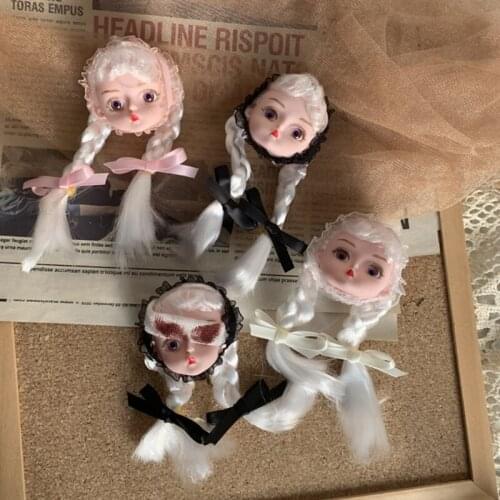 Handmade Doll Brooches Creative Hair Side Clips Halloween Lace Hairpins Fashion Jewelry Pin Backpack Decor Gifts