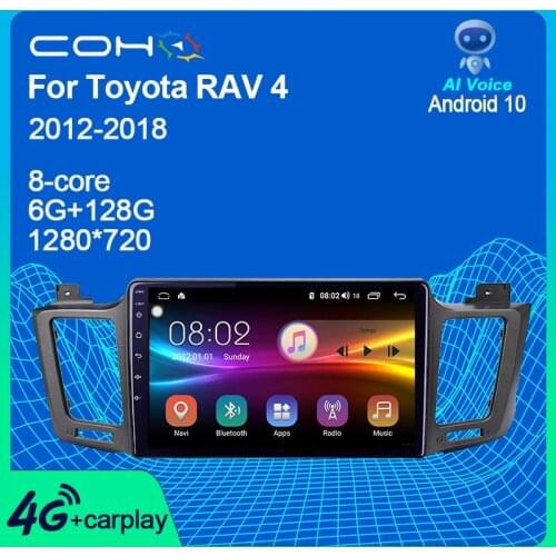 COHO For Toyota RAV4 2012-2018 Car Multimedia Player Stereo Radio Android 10 6+128G Octa Core