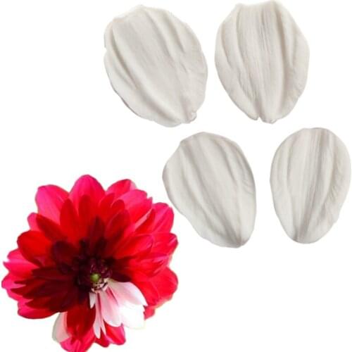 Dahlia Petals Silicone Moulds Fondant Cakes Decor Tools Silicone Molds Sugarcrafts Chocolate Baking Tools Cakes Gumpaste Form