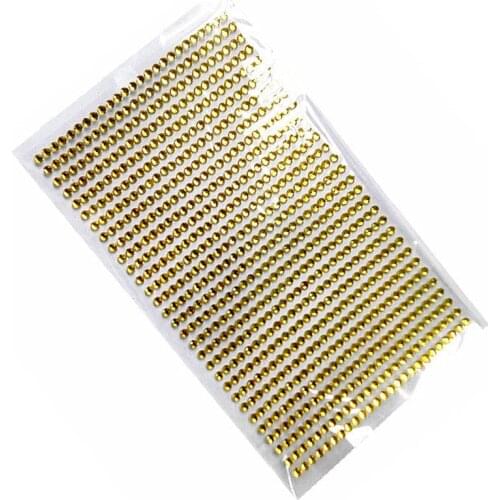 Childrens toy sticker 3mm Diy Decal yellow Crystal Diamond Bling Rhinestone Self Adhesive Scrapbooking Picture frames Stickers