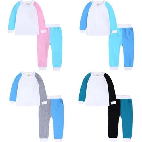 Kids Pajamas Children Sleepwear Long Sleeve Casual Long Johhs Set Baby Boys Girls Clothes Cotton Nightwear Kids Clothing0-13Y