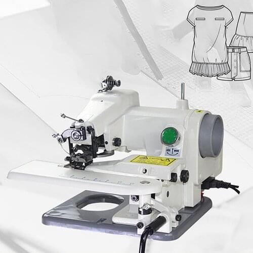 220V 120W Household Sewing Machine Desktop Blind Stitching Machine Direct Drive Clothes Fabrics Overlock Sewing Machine