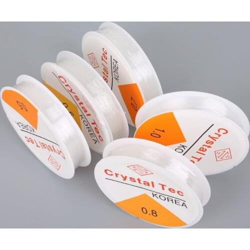 Elastic 1 ROLL 5M-15M (196-590 inch ) Length Diameter Crystal Beading Cord String Thread for DIY Necklace Bracelet Free Shipping