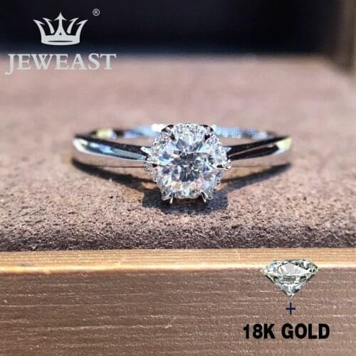 Natural Diamond 18K Gold Pure Gold Ring Beautiful Gemstone Ring Good Upscale Trendy Classic Party Fine Jewelry Hot Sell New 2019