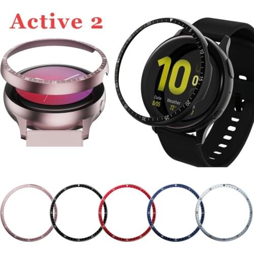 Bezel Ring Styling For Samsung Galaxy Watch active 2 40mm 44mm Smart Bracelet Ring Case Protection Cover Accessories