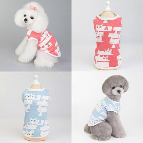 Summer Pet Clothes Puppy Small Dog Clothing Cartoon Dog Vest Yorkie Chihuahua maltese Shih Tzu Poodle Pomeranian Pet Outfits