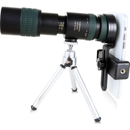 8-24x30 Zoom Monocular Telescope for Smartphone High Quality Powerful Foldable BAK4 Retractable Hunting Optics Handheld Portable