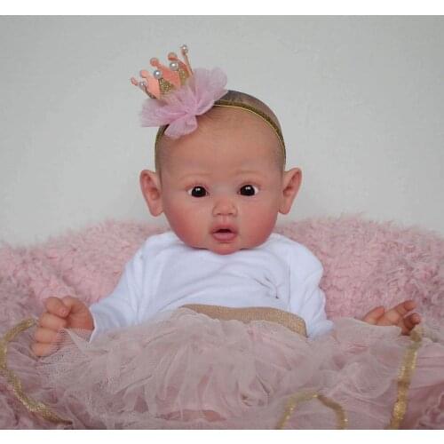60 CM 3D-Paint Skin Soft Silicone Reborn Baby For Girl Realistic 24 Inch Painted Hair Toddler Art Doll with Vascular Vein