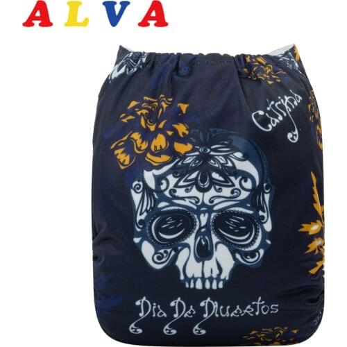 New Arrival! ALVABABY Digital Positioning Cloth Diapers Baby with 1pc Microfiber Insert
