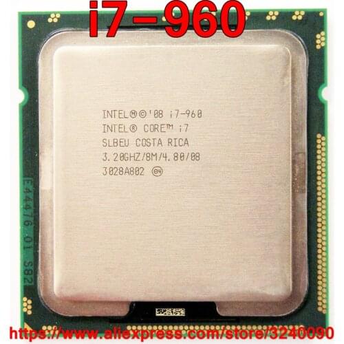 Original Intel CPU Core i7-960 Processor i7 960 3.20GHz 8M 4-cores Socket 1366 free shipping speedy ship out