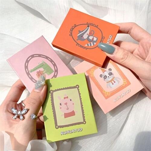 4 Colors Cute Animal Matte Glitter Eyeshadow Palette Shimmer Shine Pearlescent Waterproof Sequin Eye Shadow Gift Cosmetics Set