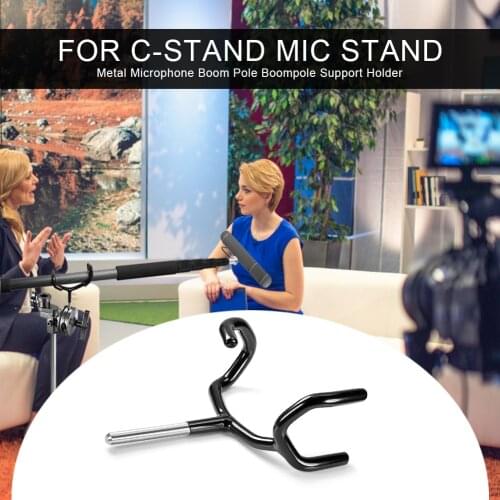 Microphone Boompole Support Holder Stainless Steel Suspension Boom Scissor Arm Stand for C-Stand Microphone Stand