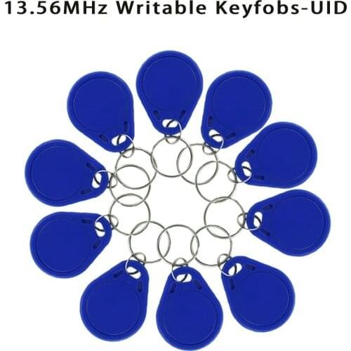 RFID13.56MHz UID Changeable Keyfobs Token MF NFC Tag Rewritable RFID Writable Access Control Key Card Used to Copy /Clone Card