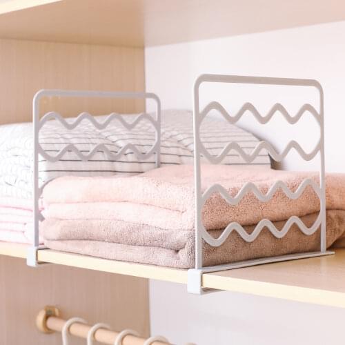 Closets Shelf Dividers Organizer Adjustable Wardrobe Partition Kitchen Cabinets Closet Clothes Divider Organizer