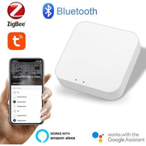 Smart Multi-mode Gateway ZigBee 3.0 Bluetooth 2 in 1 Hub Work With Tuya Smart App Voice Control Via Alexa Google Home