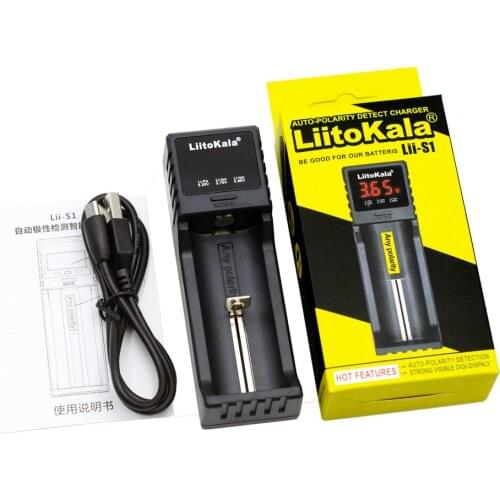 LiitoKala Lii-S1 18650 Charger battery for lipo rechargeable battery ni-cd 26650 AA AAA,Auto-polarity detection 5V 1A adapter