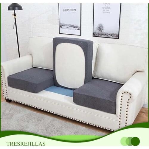 Jacquard Thick Seat Cushion Cover Stretch Furniture Protector Sofa Slipcover 1/2/3/4 Seat for Living Room Home Decor