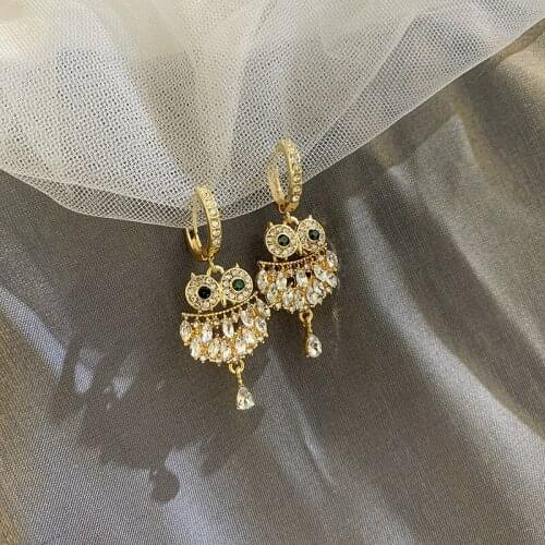 Gold Color Owl Earrings for Women Earrings
