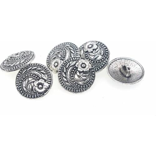 10pcs/lot 17mm Metal new fashion decorative buttons high quality Flower buttons for men shirt suit overcot sewing accessories
