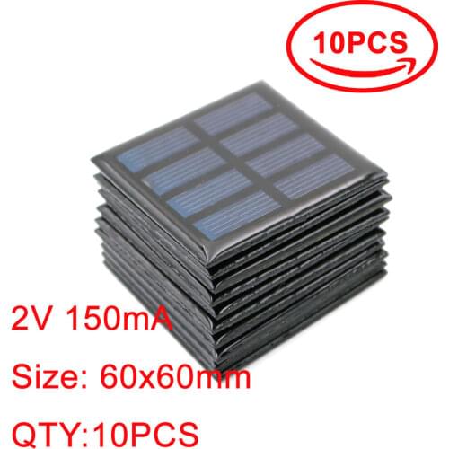 1pcsxSolar Module 2V 150mA Portable Module DIY Small Solar Panel for Cellular Phone Charger Home Light Toy Solar Cell Education