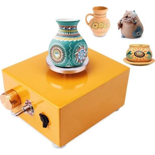 220V Turntable Pottery Wheel Ceramic Machine DIY Clay Wheel Machine Pottery Drawing Machine for Ceramics Work with Shaping Tools