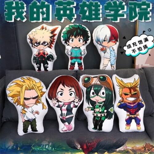 40cm Anime My Hero Academia Midoriya Izuku Todoroki Shoto OCHACO URARAKA Plush Pillow Doll Cosplay Cartoon Soft Toys Figure
