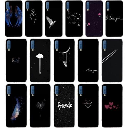 45AA Line Art Face Abstract Pattern gift Soft Silicone Tpu Cover phone Case for Samsung Galaxy A6 Plus 2018 A7 2018 A9 star Lite