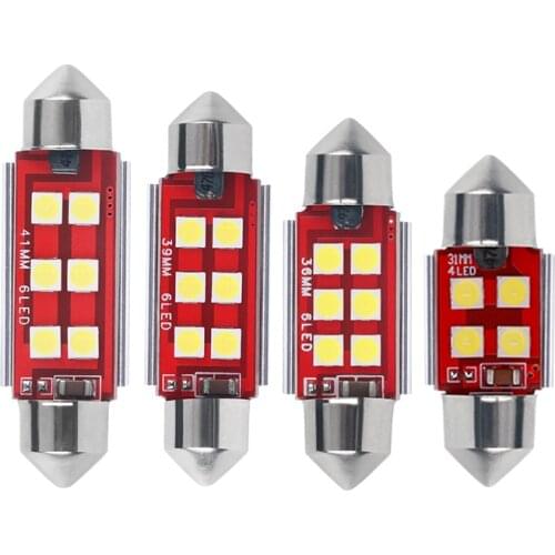 10x 3030 Chip Car Interior Festoon C5W C10W LED Lights Canbus No Error Auto Dome Lamps Vehicle Reading Makeup Bulbs 12V Diode